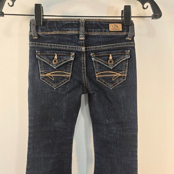Girls Jordache Jeans Flare Cut Stretchable Blue Jeans Adjustable Waist Size 5 - Picture 6 of 10